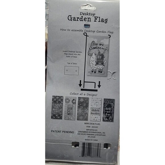 Floral Desktop Mini Flag Stand Display - Picture 4 of 4